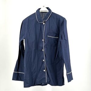 J. Crew Men’s Navy Blue White Accent Cotton 2-Piece Pajama Set Size S